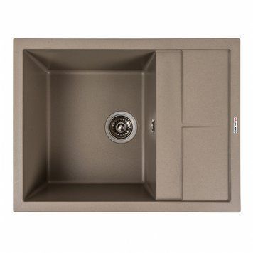 Granite kitchen sink VALESO 6550 LOTOS matte titanium