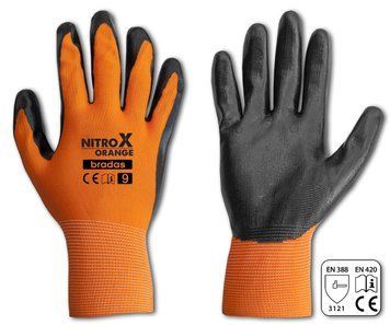 Перчатки защитные NITROX ORANGE нитрил, размер 8, RWNO8 RWNO8 фото