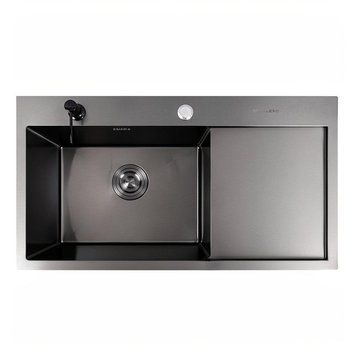 Кухонна мийка PVD чорна VALESO CM 78*43 L Handmade (3.0/0.8) 3129836238 фото