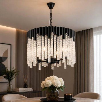 Crystal pendant chandelier S2489/4, black