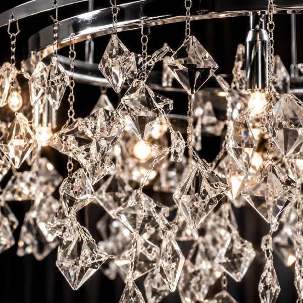 Crystal pendant chandelier S2492/7, chrome