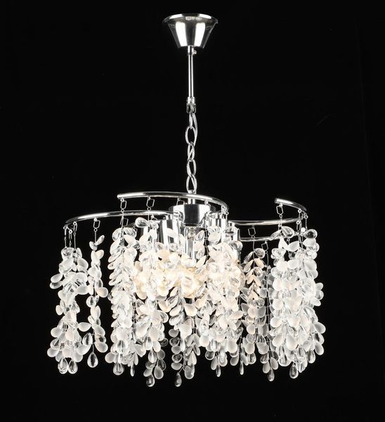 Crystal pendant chandelier S2493/5, chrome