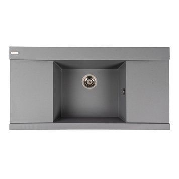 Granite kitchen sink VALESO 9651 ATLAS matte grey metallic