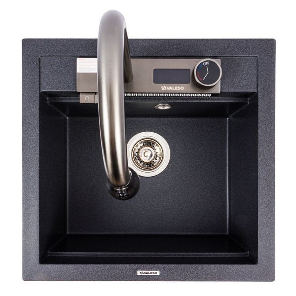 Granite kitchen sink VALESO VIVA 5149 matte carbon