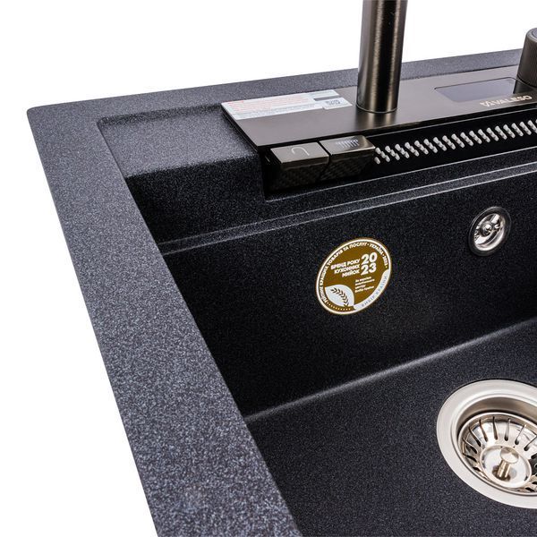 Granite kitchen sink VALESO VIVA 5149 matte carbon