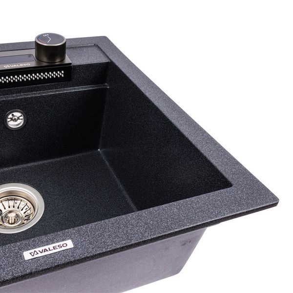 Granite kitchen sink VALESO VIVA 5149 matte carbon
