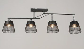 Люстра потолочная на 4 плафона VALESO K2324/4 металл E27 черный + хром 3129836361 фото