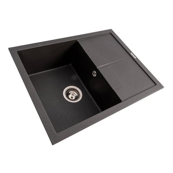 Granite kitchen sink VALESO 6550 CRIPTA (morion)