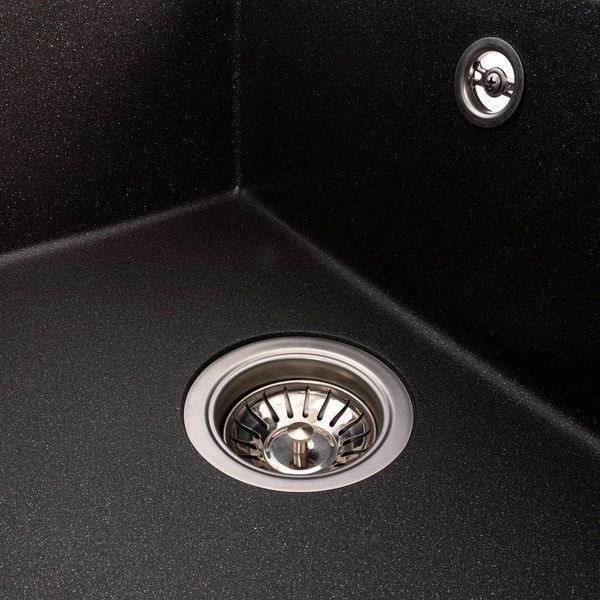 Granite kitchen sink VALESO 6550 CRIPTA (morion)