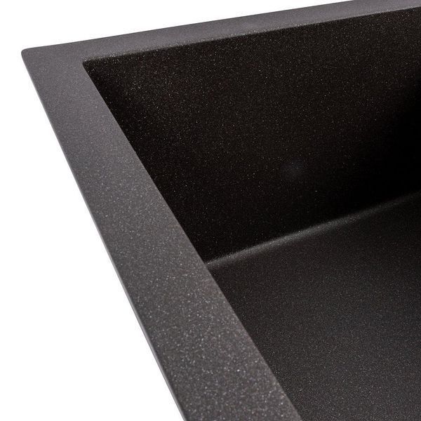 Granite kitchen sink VALESO 6550 CRIPTA (morion)