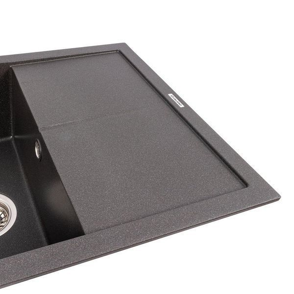 Granite kitchen sink VALESO 6550 CRIPTA (morion)