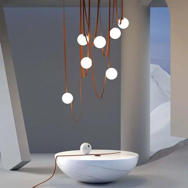 Designer suspended transformer tracks brown VALESO Composition-7