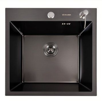 Kitchen sink 50*50 PVD black Valeso Handmade (thickness 3.0/1.5)